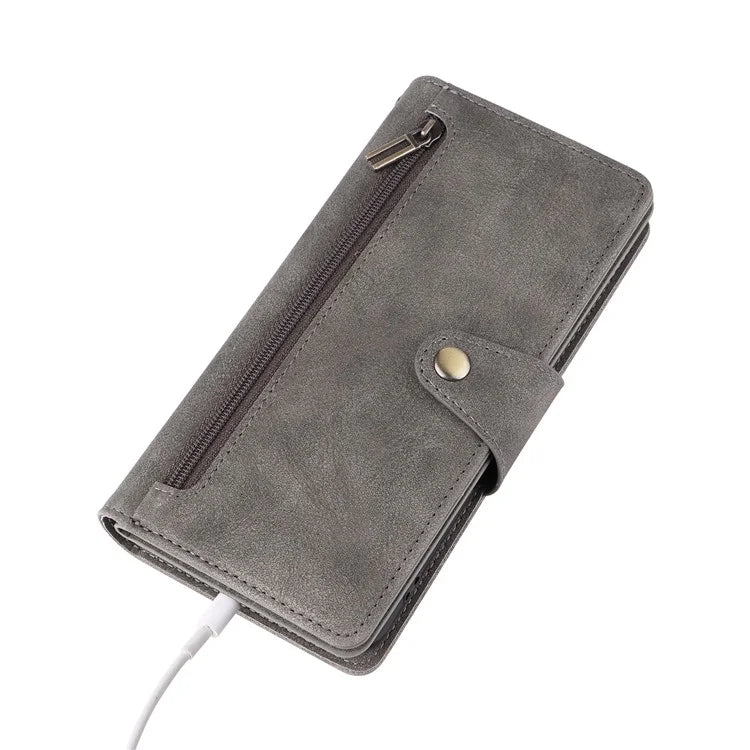 For Samsung Galaxy A54 5G Wallet Phone Case Rivet Decor Leather Flip Folio Cover