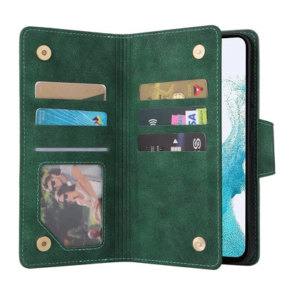 For Samsung Galaxy A54 5G Wallet Phone Case Rivet Decor Leather Flip Folio Cover
