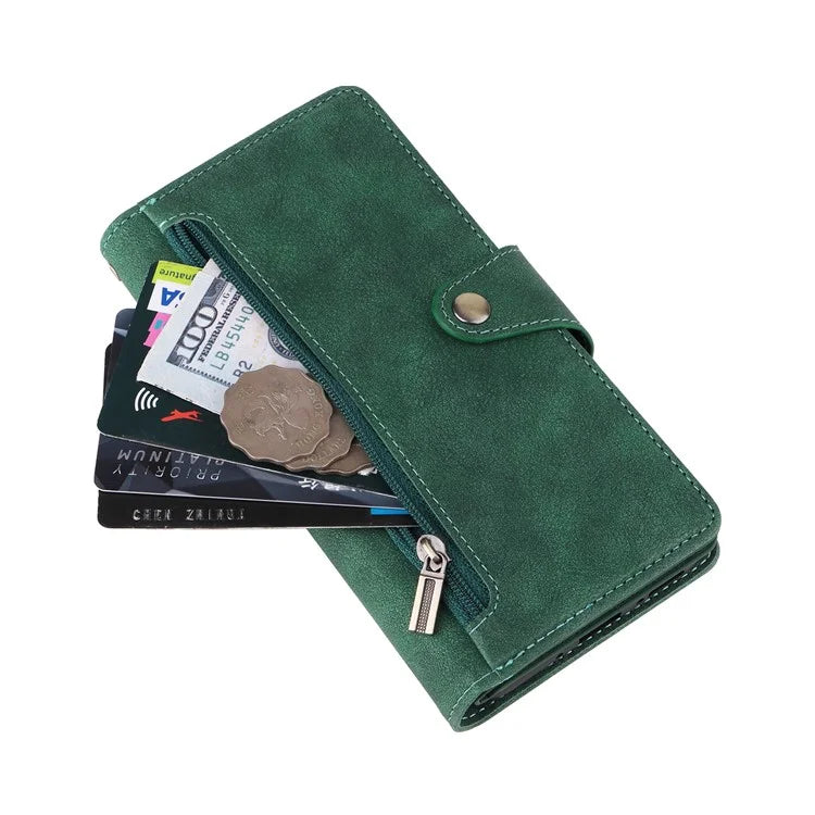 For Samsung Galaxy A54 5G Wallet Phone Case Rivet Decor Leather Flip Folio Cover