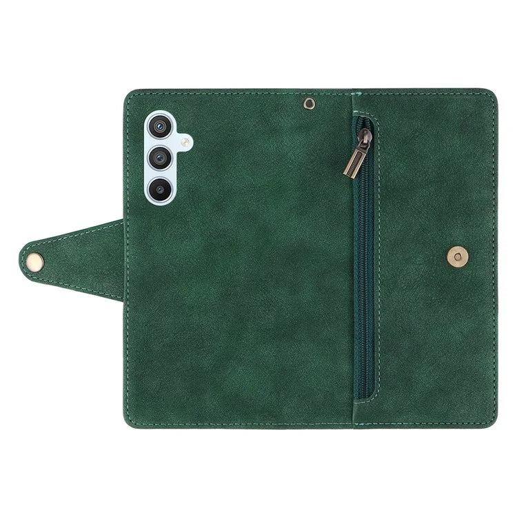For Samsung Galaxy A54 5G Wallet Phone Case Rivet Decor Leather Flip Folio Cover
