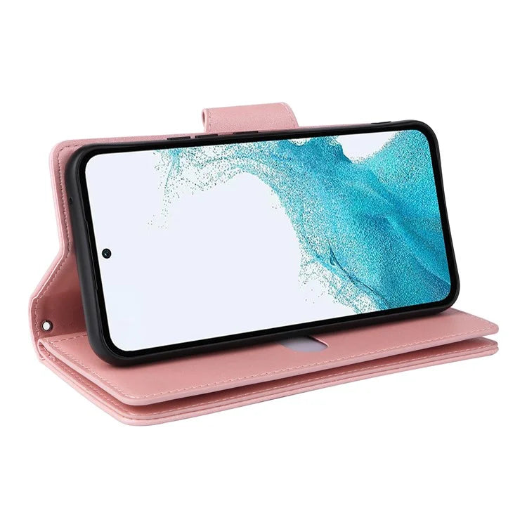 For Samsung Galaxy A54 5G Wallet Phone Case Rivet Decor Leather Flip Folio Cover