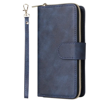 For iPhone 13 Case Wallet Zippered Stand Leather Phone Cover