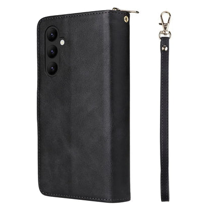 For Samsung Galaxy A24 4G (162.1 x 77.6 x 8.3mm) Leather Case Wallet Zippered Stand Phone Cover