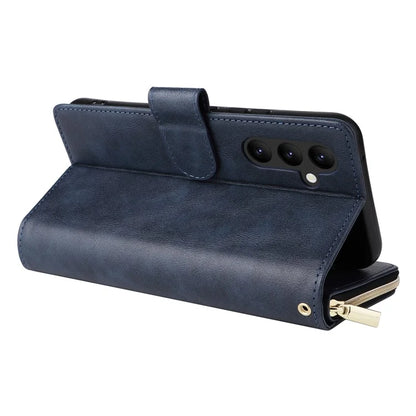 For Samsung Galaxy A24 4G (162.1 x 77.6 x 8.3mm) Leather Case Wallet Zippered Stand Phone Cover