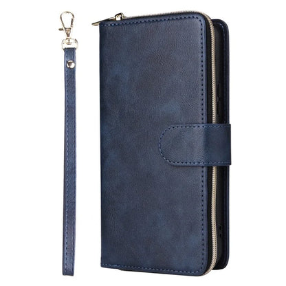For Samsung Galaxy A24 4G (162.1 x 77.6 x 8.3mm) Leather Case Wallet Zippered Stand Phone Cover