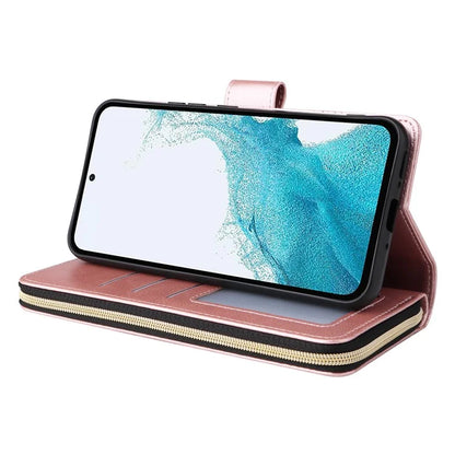 For Samsung Galaxy A54 5G Magnetic Phone Case Zipper Pocket PU Leather Wallet Cover
