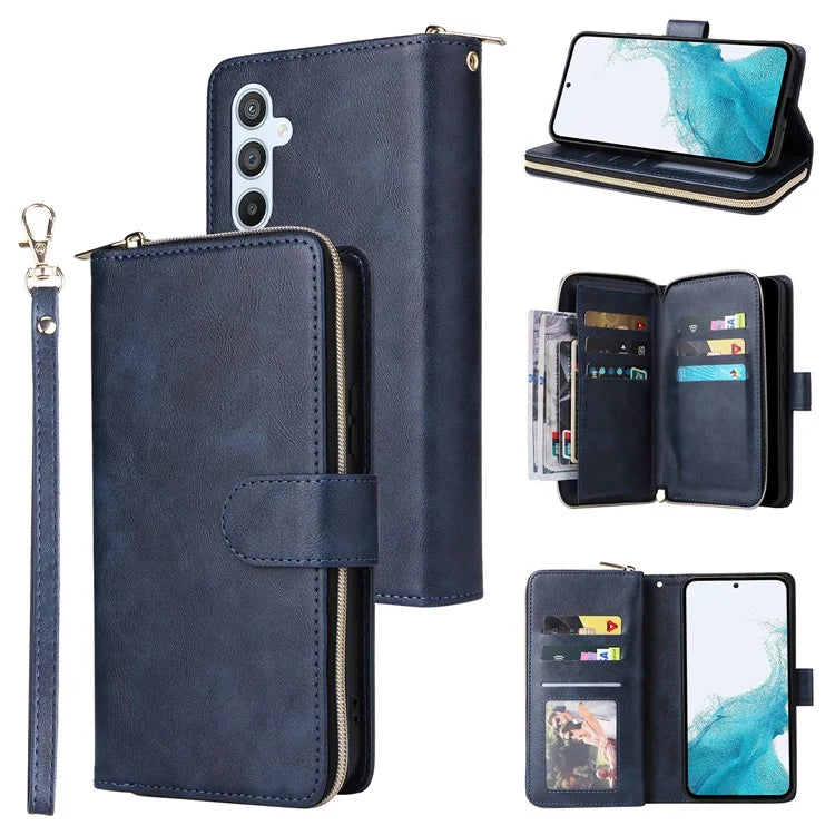 For Samsung Galaxy A54 5G Magnetic Phone Case Zipper Pocket PU Leather Wallet Cover