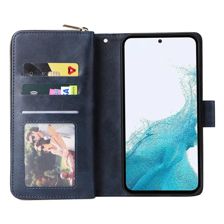 For Samsung Galaxy A54 5G Magnetic Phone Case Zipper Pocket PU Leather Wallet Cover