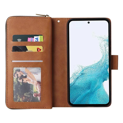 For Samsung Galaxy A54 5G Magnetic Phone Case Zipper Pocket PU Leather Wallet Cover