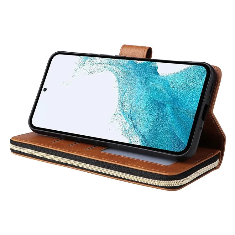 For Samsung Galaxy A54 5G Magnetic Phone Case Zipper Pocket PU Leather Wallet Cover
