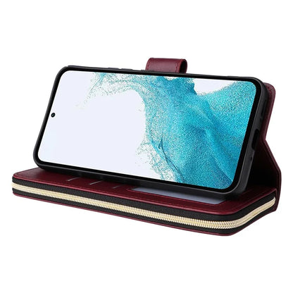 For Samsung Galaxy A54 5G Magnetic Phone Case Zipper Pocket PU Leather Wallet Cover