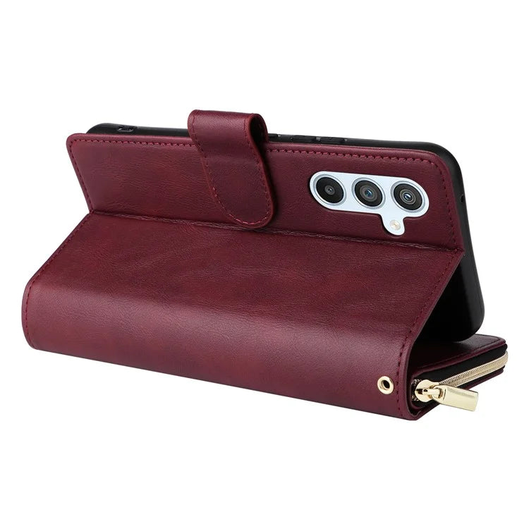 For Samsung Galaxy A54 5G Magnetic Phone Case Zipper Pocket PU Leather Wallet Cover