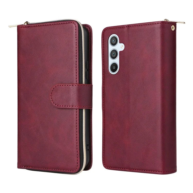 For Samsung Galaxy A54 5G Magnetic Phone Case Zipper Pocket PU Leather Wallet Cover