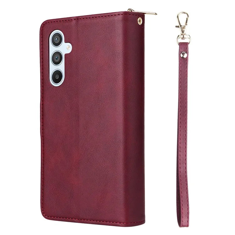 For Samsung Galaxy A54 5G Magnetic Phone Case Zipper Pocket PU Leather Wallet Cover