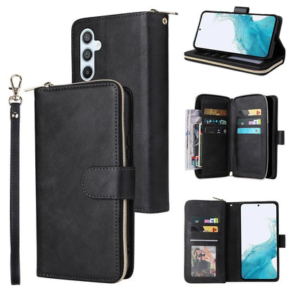 For Samsung Galaxy A54 5G Magnetic Phone Case Zipper Pocket PU Leather Wallet Cover