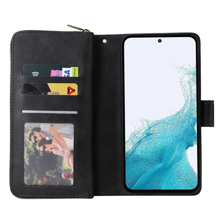 For Samsung Galaxy A54 5G Magnetic Phone Case Zipper Pocket PU Leather Wallet Cover