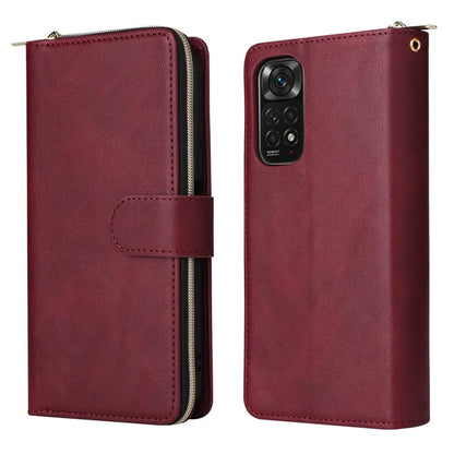 For Xiaomi Redmi Note 11 Pro 4G (Mediatek) / 11 Pro 5G (Qualcomm) / 12 Pro 4G Case Zipper Leather Cover