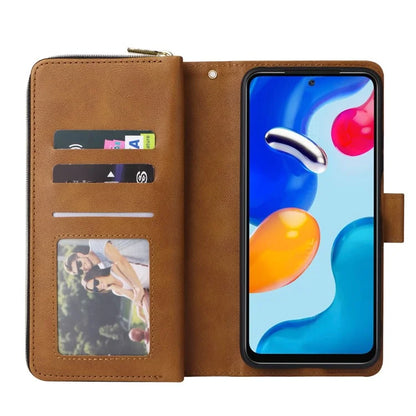 For Xiaomi Redmi Note 11 Pro 4G (Mediatek) / 11 Pro 5G (Qualcomm) / 12 Pro 4G Case Zipper Leather Cover