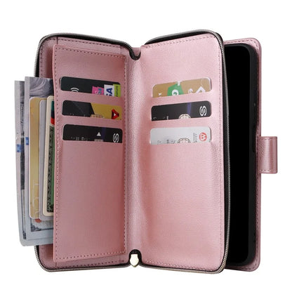 For Xiaomi Redmi Note 11 Pro 4G (Mediatek) / 11 Pro 5G (Qualcomm) / 12 Pro 4G Case Zipper Leather Cover