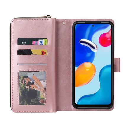 For Xiaomi Redmi Note 11 Pro 4G (Mediatek) / 11 Pro 5G (Qualcomm) / 12 Pro 4G Case Zipper Leather Cover