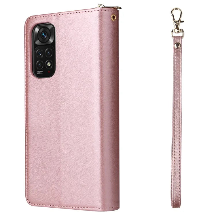 For Xiaomi Redmi Note 11 Pro 4G (Mediatek) / 11 Pro 5G (Qualcomm) / 12 Pro 4G Case Zipper Leather Cover