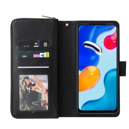 For Xiaomi Redmi Note 11 Pro 4G (Mediatek) / 11 Pro 5G (Qualcomm) / 12 Pro 4G Case Zipper Leather Cover