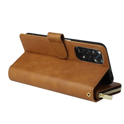 For Xiaomi Redmi Note 11S 4G / Note 11 4G (Qualcomm) Case Zipper Wallet Phone Leather Cover