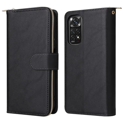 For Xiaomi Redmi Note 11S 4G / Note 11 4G (Qualcomm) Case Zipper Wallet Phone Leather Cover