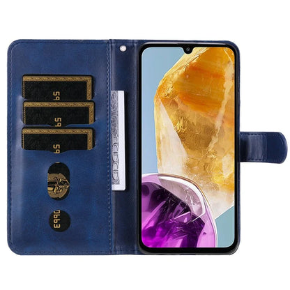 For Samsung Galaxy M15 5G / F15 5G Case Calf Texture Zipper Pocket Phone Stand Cover