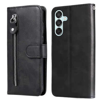 For Samsung Galaxy M15 5G / F15 5G Case Calf Texture Zipper Pocket Phone Stand Cover
