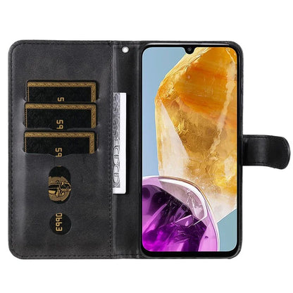 For Samsung Galaxy M15 5G / F15 5G Case Calf Texture Zipper Pocket Phone Stand Cover