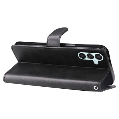 For Samsung Galaxy M15 5G / F15 5G Case Calf Texture Zipper Pocket Phone Stand Cover