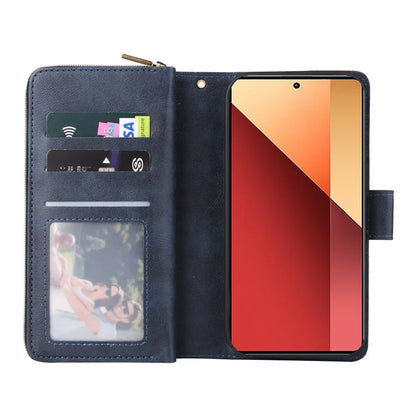 For Xiaomi Redmi Note 13 Pro 4G / Poco M6 Pro 4G Leather Case Zipper Wallet Phone Cover