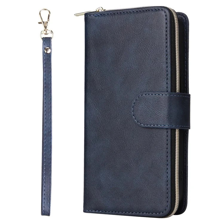 For Xiaomi Redmi Note 13 Pro 4G / Poco M6 Pro 4G Leather Case Zipper Wallet Phone Cover