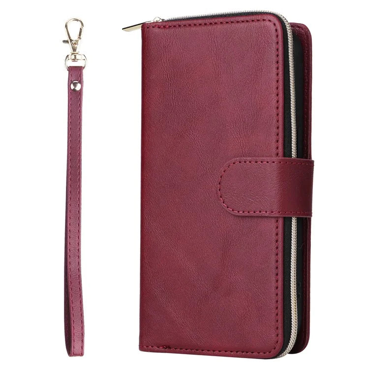 For Xiaomi Redmi Note 13 Pro 4G / Poco M6 Pro 4G Leather Case Zipper Wallet Phone Cover