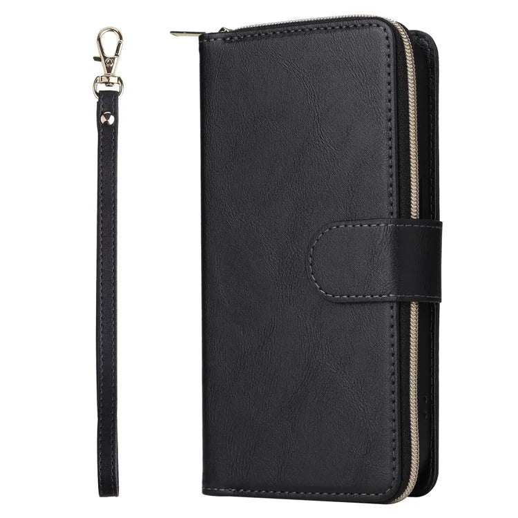 For Xiaomi Redmi Note 13 Pro 4G / Poco M6 Pro 4G Leather Case Zipper Wallet Phone Cover