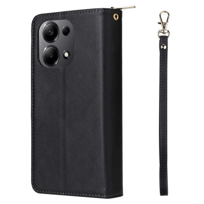 For Xiaomi Redmi Note 13 Pro 4G / Poco M6 Pro 4G Leather Case Zipper Wallet Phone Cover