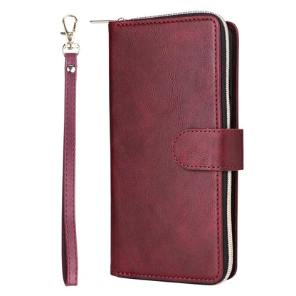 For Xiaomi Redmi Note 13 Pro 5G / Poco X6 5G Case Zipper Pocket Leather Stand Phone Cover