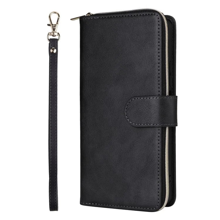 For Xiaomi Redmi Note 13 Pro 5G / Poco X6 5G Case Zipper Pocket Leather Stand Phone Cover