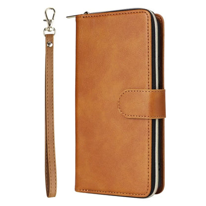 For Xiaomi Redmi Note 13 Pro 5G / Poco X6 5G Case Zipper Pocket Leather Stand Phone Cover