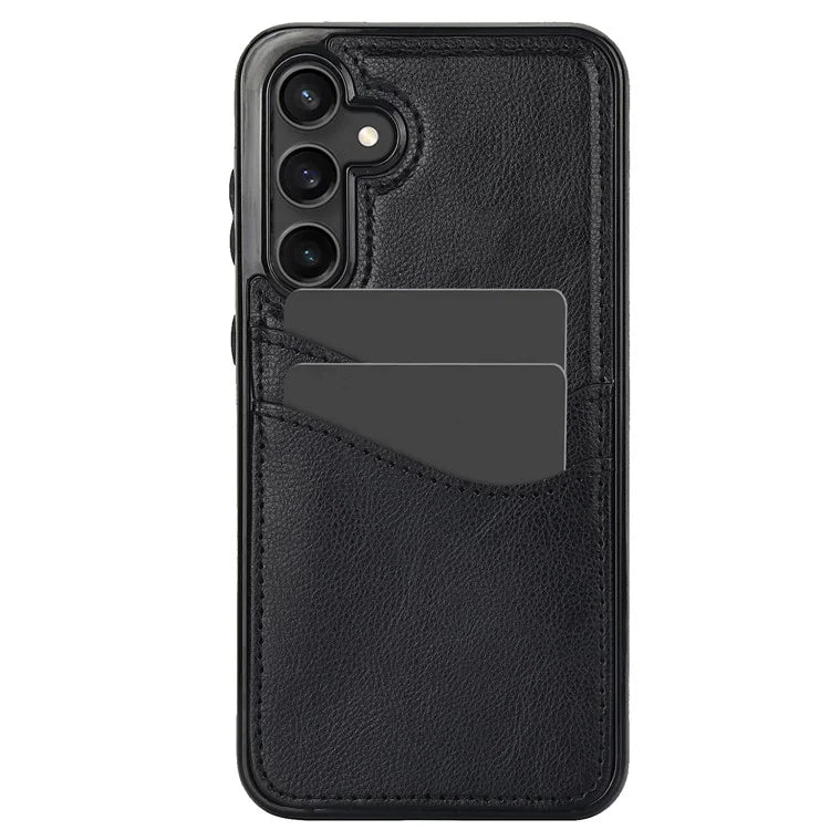 For Samsung Galaxy S23 FE Card Slot Design Phone Case Shockproof PU+TPU Phone Cover