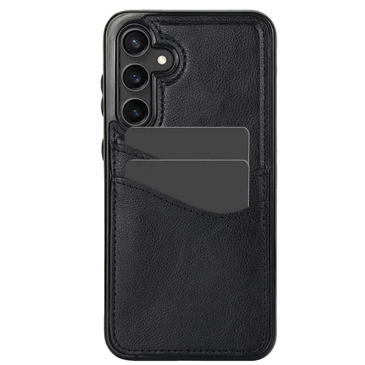 For Samsung Galaxy S23 FE Card Slot Design Phone Case Shockproof PU+TPU Phone Cover