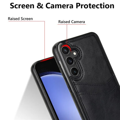 For Samsung Galaxy S23 FE Card Slot Design Phone Case Shockproof PU+TPU Phone Cover