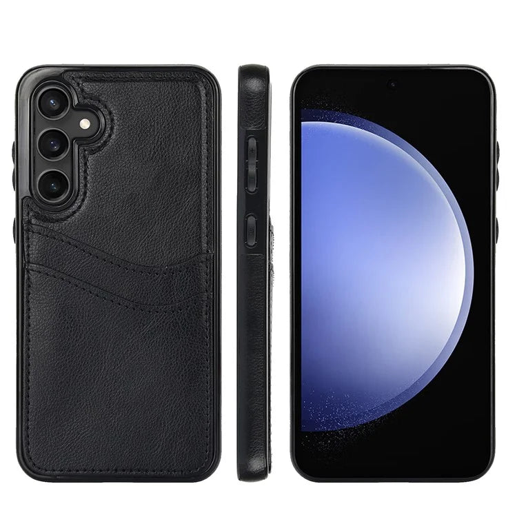 For Samsung Galaxy S23 FE Card Slot Design Phone Case Shockproof PU+TPU Phone Cover