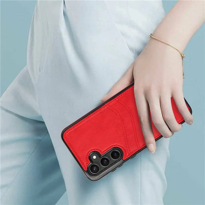 For Samsung Galaxy S23 FE Card Slot Design Phone Case Shockproof PU+TPU Phone Cover