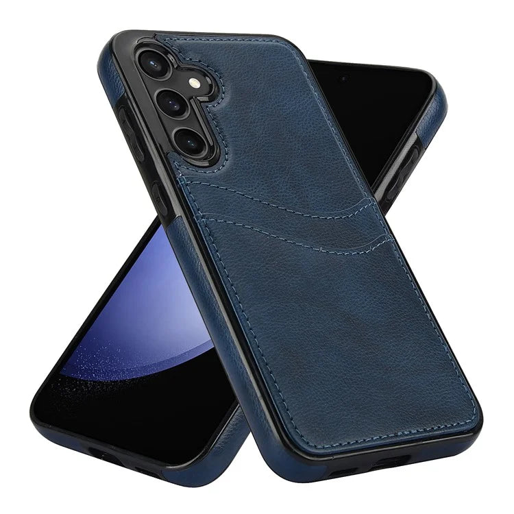 For Samsung Galaxy S23 FE Card Slot Design Phone Case Shockproof PU+TPU Phone Cover