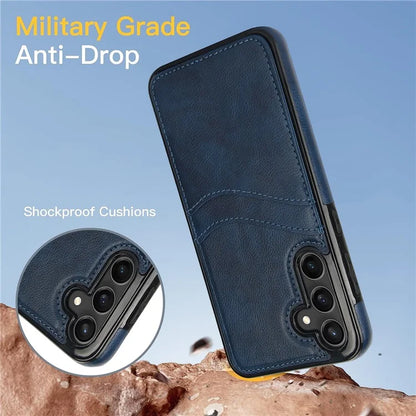 For Samsung Galaxy S23 FE Card Slot Design Phone Case Shockproof PU+TPU Phone Cover
