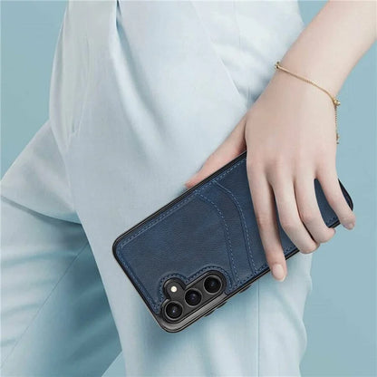 For Samsung Galaxy S23 FE Card Slot Design Phone Case Shockproof PU+TPU Phone Cover
