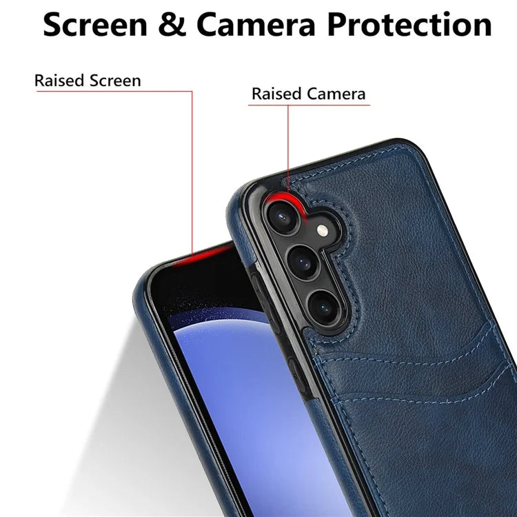 For Samsung Galaxy S23 FE Card Slot Design Phone Case Shockproof PU+TPU Phone Cover