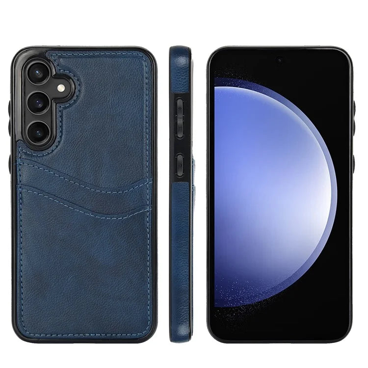 For Samsung Galaxy S23 FE Card Slot Design Phone Case Shockproof PU+TPU Phone Cover